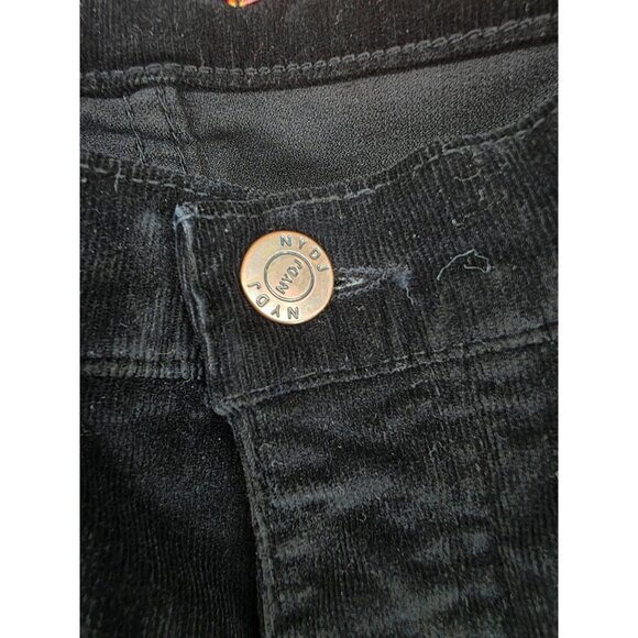 NYDJ Tummy Tuck Jeans Black Corduroy Pants Size 10 - Picture 7 of 7